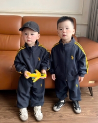 SET BỘ DÀI NỈ KHOÁC THỂ THAO THÊU NGỰA BÉ TRAI