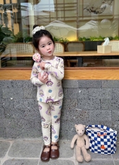 SET 2 BỘ COTTON LABUBUTHU ĐÔNG  BÉ GÁI (sale 79k)