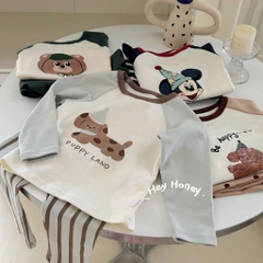 SET 2 BỘ DÀI CHÓ MK QUẦN KẺ SỌC BÉ TRAI