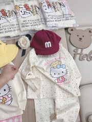 SET 2 BỘ DÀI MÈO HELLO KITTY TONE BE BÉ GÁI SẴN (SALE 99k)