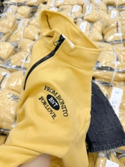 SET BỘ DÀI ÁO NỈ VÀNG QUẦN BÒ BÉ TRAI