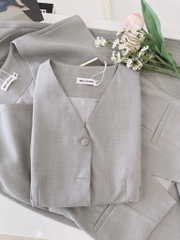 SET GHI 2 LỚP TAY LIỀN CÚC BỌC NỮ