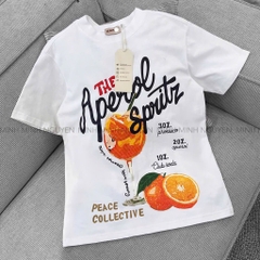 ÁO PHÔNG TRẮNG HOẠ TIẾT LY CAM NỮ SẴN (XẢ 30k)