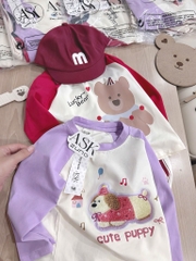 SET 2 BỘ DÀI QUẦN SỌC GẤU BEAR PUPPY BÉ GÁI SẴN