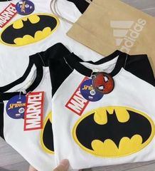 BỘ SIÊU NHÂN MARVAL DÀI TAY ĐỎ PHỐI GHI - BATMAN TRẮNG PHỐI ĐEN