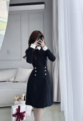 VÁY PHỐI CÚC ĐỒNG LY CHIẾT NỮ THU ĐÔNG SẴN (SALE 123K)