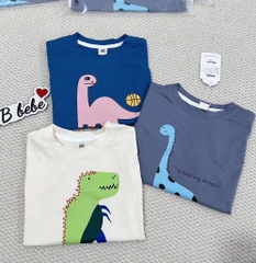 SET 3 ÁO KHỦNG LONG CỘC TAY BÉ TRAI