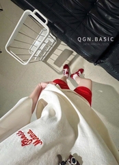 SET BỘ ÁO TRẮNG QUẦN ĐỎ NỮ