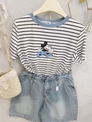 SET BÒ ÁO DÍP TĂM KẺ PHỐI MIX QUẦN LI BẠC NỮ