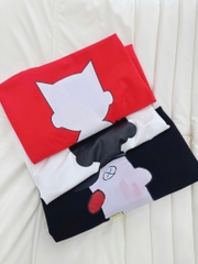 ÁO COTTON MÈO ĐI HIA CỘC TAY NỮ SẴN