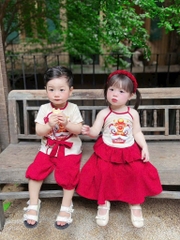 SET TRUNG THU KỲ LÂN ĐỎ BE BÉ TRAI BÉ GÁI SẴN