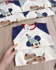 SET 2 BỘ DÀI CHÓ MK QUẦN KẺ SỌC BÉ TRAI