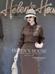 ÁO SƠ MI GU KẺ NƠ 2 LỚP DÀI TAY NỮ SẴN (XẢ 79k)