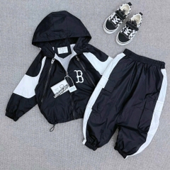 SET BỘ DÀI THỂ THAO B CÓ MŨ 2 MÀU BÉ TRAI (SALE 95k)