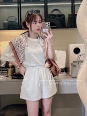 SET BỘ NỮ THÊU NGỰA KÈM KHĂN NỮ