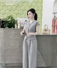 SET GHI 2 LỚP TAY LIỀN CÚC BỌC NỮ