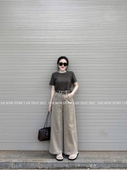 QUẦN BÒ NỮ SUÔNG NÂU SẴN