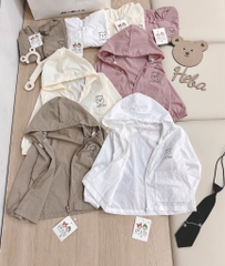 ÁO KHOÁC GIÓ IN GẤU 4 MÀU BÉ TRAI BÉ GÁI SẴN (SALE 35k)