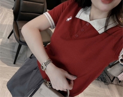 ÁO LEN CỘC POLO ĐỎ NỮ THU ĐÔNG