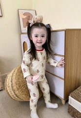 SET 2 BỘ DÀI KẺ CARO ĐỎ MÈO KITTY BÉ GÁI (XẢ 99k)