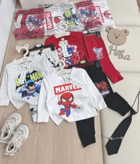 SET 3 BỘ DÀI TAY SPIDERMAN BATMAN BÉ TRAI SẴN