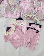 SET 2 BỘ HOẠ TIẾT TIM BN HAPPY BÉ GÁI HỒNG XINH (XẢ 91K)