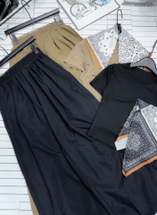 SET ÁO THUN QUẦN SUÔNG RỘNG KÈM KHĂN NỮ