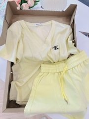 SET VÀNG CỔ TIM LOGO THÊU NỮ