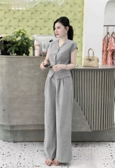 SET GHI 2 LỚP TAY LIỀN CÚC BỌC NỮ