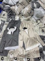 SET THUN PHỐI CỔ CÚC 2 MÀU NỮ THU ĐÔNG