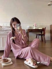 SET BỘ PIJAMA KẺ 3 MÀU NỮ