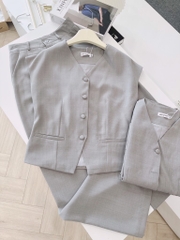 SET GHI 2 LỚP TAY LIỀN CÚC BỌC NỮ