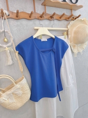 SET ÁO XANH HOA TẾT MIX CV HAI LỚP NỮ