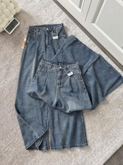 QUẦN SUÔNG JEAN NỮ XANH LI TÚI