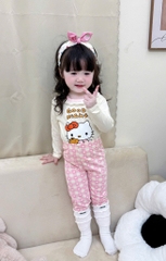 SET 2 BỘ DÀI MÈO HELLO KITTY TONE BE BÉ GÁI SẴN (SALE 99k)