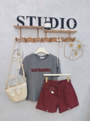 SET ÁO THÊU MIX JEAN ĐỎ KÈM TAG SẴN
