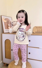 SET BỘ DÀI REN QUẦN TÍM BÉ GÁI SẴN