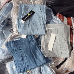 QUẦN SUÔNG KẺ ỐNG RỘNG NỮ