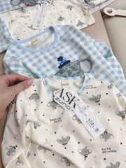 SET 2 BỘ DÀI CARO XANH VOI BÉ TRAI SẴN (SALE 109k)