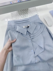 SET CỔ NƠ LỆCH XANH PASTEL NỮ SẴN