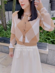 ÁO LEN CARDIGAN TRÁM HỒNG - BE - ĐEN ( XẢ 79k)