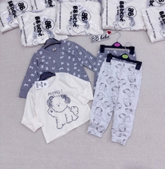 SET 2 BỘ DÀI HOMEWEAR CHÚ CHÓ TONE GHI BÉ TRAI