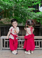 SET TRUNG THU KỲ LÂN ĐỎ BE BÉ TRAI BÉ GÁI SẴN