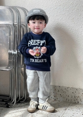 SET DÀI NỈ PREPPY ĐẦU MÙA ÁO THAN QUẦN XÁM BÉ TRAI SẴN