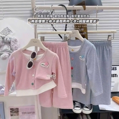 SET BỘ DÀI LÔNG THỎ HỒNG XÁM BÉ GÁI (SALE 63K)