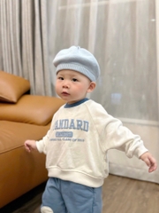 SET 2 BỘ DÀI NỈ HÀN STANDARD TRẮNG PHỐI XANH BÉ TRAI