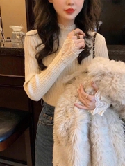 ÁO LEN ĐÁP REN 3 MÀU NỮ THU ĐÔNG