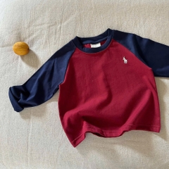 SET 4 ÁO ĐỎ XÁM BE DÀI TAY BÉ TRAI