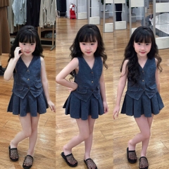 BỘ ÁO CỘC SỌC ĐEN QUẦN BÒ RÁCH BÉ TRAI SẴN (SALE 79k)