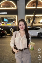 ÁO SƠ MI GU 2 TÚI NẮP TAY DÀI NỮ